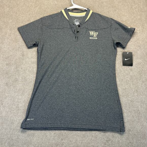 Wake Forest Soccer Nike Polo Shirt Women's Medium Short Sleeve Blade Collar NEW - Picture 1 of 10